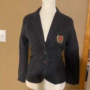 Vintage American Eagle Outfitters Dark Blazer Crest Patch Preppy Academia Y2K